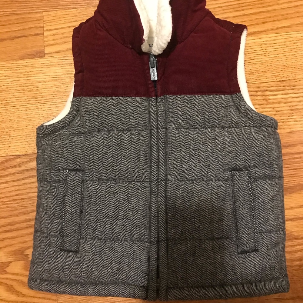 Warm cozy Sherpa lined vest
